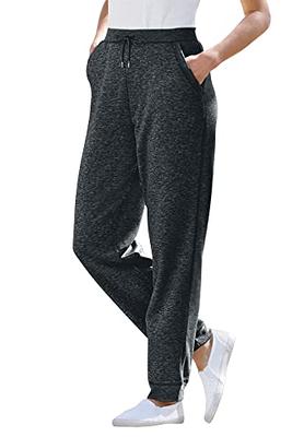 Hanes EcoSmart Women's Fleece Sweatpants with Open Bottom Legs, 28.5  (Petite Size)