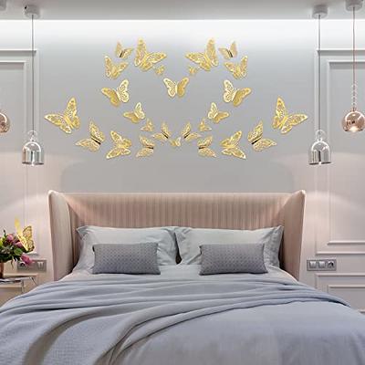  72 Pcs Butterfly Wall Decor Stickers, 6 Styles Gold Butterfly  Decorations, 3 Sizes 3D Butterfly Party Decorations/Birthday  Decorations/Cake Decorations, Gold Butterflies for Gold Wall Decor Room  Decor : Tools & Home