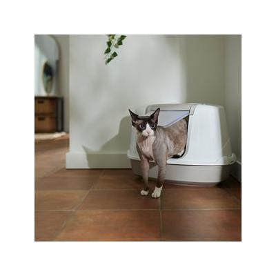 FRISCO Flip Top Hooded Corner Cat Litter Box, Large, 21-in 