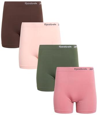 Reebok Women's Underwear – 4 Pack Plus Size High Waisted Seamless Boyshort  Panties (XL-3XL), Size X-Large, Black/Pink/Grey/Black at  Women's  Clothing store