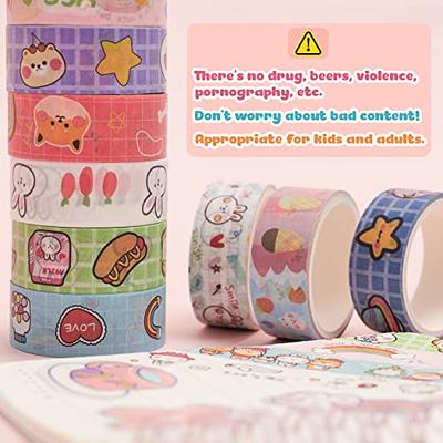 Happy Birthday Theme Washi Tape Set Great for Adults and Kids (10 Rolls) /  Decorative Masking Tape for Birthday Party, Gift Wrapping, Scrapbook Photo