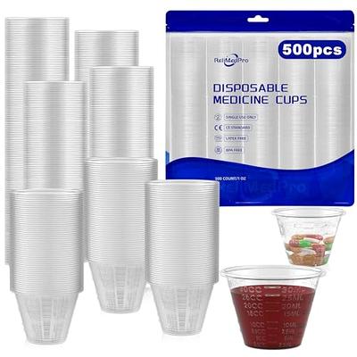 ReliMedPro Disposable Graduated Plastic Medicine Cups, Bulk Pack of 500, 1  OZ (30ml) Small Measuring Cup for Liquid Medication, Paint, epoxy, Pill and  Resin, Thickened(500) - Yahoo Shopping