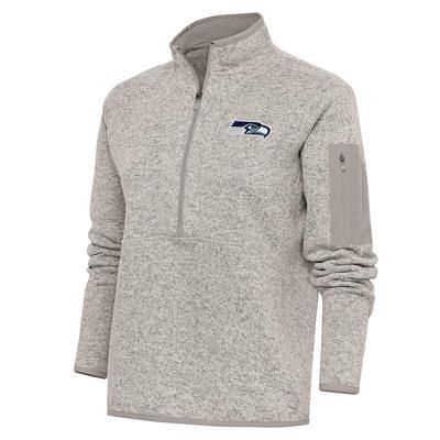 Antigua Detroit Tigers Women's Heather Gray Logo Fortune Quarter-Zip  Pullover Jacket