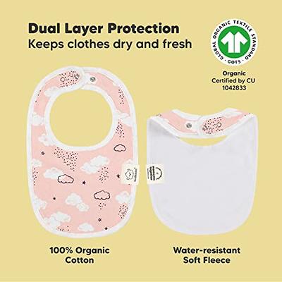 KeaBabies 8-Pack Organic Baby Bibs for Girls & Boys and 8-Pack