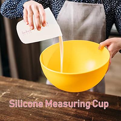 3 PCS Silicone Flexible Measuring Cups,Melting Cups for Epoxy