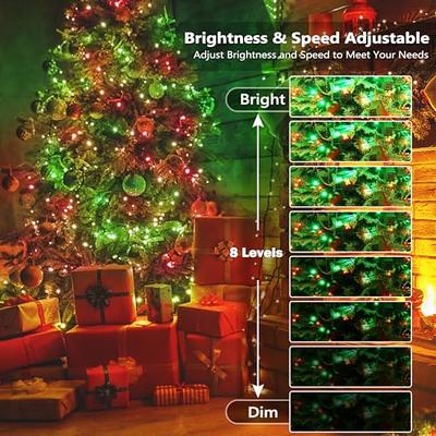 1 Pack 100/200LED RGB Linear Light, RGB Halloween Christmas String Lights  Tree Lights With Remote Timer Plug, Color Changing Christmas Tree Lights, In