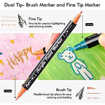  PENGUIN ART SUPPLIES 28 Dual Tip Acrylic Paint Pens