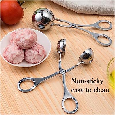 Meatball Maker Tongs 2 PCS Meat Baller Scoop Stainless Steel Cake Pop Scoop  Ball Maker Handles Meatball Tongs