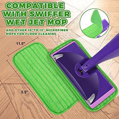 KEEPOW Reusable Wet Jet Pads Compatible with Swiffer Wet Jet Mop,  Microfiber Mop Refill for Wet Mopping Cloths, Washable Replacement Refills  for