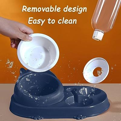 Double Dog Cat Bowl, Pet Water and Food Bowls Set with Detachable