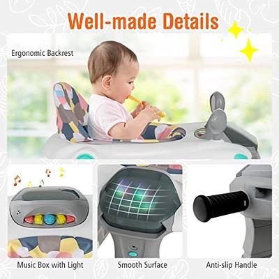 Babyjoy Foldable Baby Activity Walker with Adjustable Height& Detachable  Seat Cushion