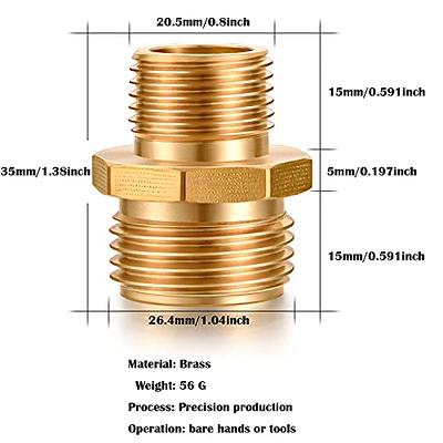 KOOTANS 1/4 NPT x 1/4 NPT Male Solid Brass Hex Nipples, Heavy Brass Pipe  Adapter Fittings Equal Nipples Connectors 4Pieces