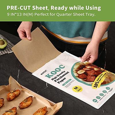 KOOC Premium 200-Pack 9x13 Inch Parchment Paper Sheets - Precut