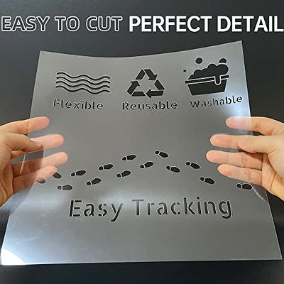 Clear Blank Stencil Vinyl Paper Acetate Sheets for Crafts, 5 Mil, 12 x 12 In