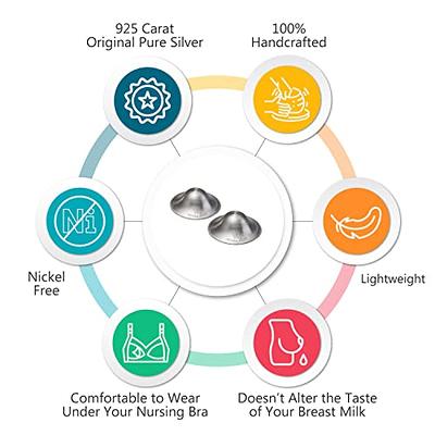 Boboduck The Original Silver Nursing Cups - Nipple Shields for Nursing  Newborn, Newborn Breastfeeding Must Haves for Soothe and Protect Your Nursing  Nipples - Trilaminate 999 Silver (Regular Size) - Yahoo Shopping