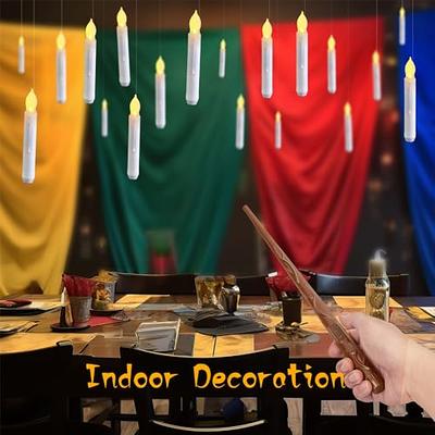 Floating Candles with Magic Wand Remote Control, 12 PCs Flameless Candles  Hanging Window Taper Candles Set Flickering Warm Light Floating Battery