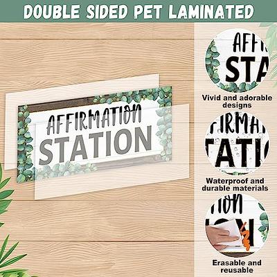 Positive Affirmation Station for Mirrors Bulletin Board Class Decor  Editable