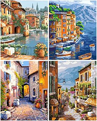 Kose Paint by Numbers for Adults Beginner and Kids,Easy Paint by Number,  Rolled Wrinkle Free Canvas, DIY Oil Painting Kit- Seaside City 16''x20''  (Without Frame) - Yahoo Shopping