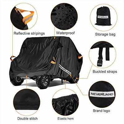  UTV Cover Waterproof Heavy Duty 4-6 Seater Cover Black Oxford  Cloth Protection UTV Covers for Polaris RZR Mahindra Can-Am Defender All  Weather Side by Side Cover UTV Accessories : Automotive