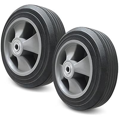 LotFancy 8 inch Hand Truck Wheels, 2PCS Solid Flat Free Tires Replacement  for Hand Truck Dolly Cart Wagon Generator, 5/8” Axle - Yahoo Shopping