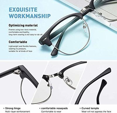  OIAMIK Blue Light Blocking Glasses: Computer Reading TV Phones  Gaming Glasses Anti Eyestrain Blue Light Glasses for Woman/Men Anti UV  Glare Eyeglasses (Black) : Health & Household