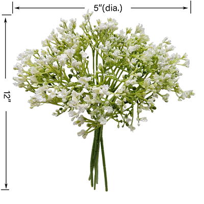 Mainstays 12 inch Artificial Baby's Breath Flower Pick, White Color. Indoor  Use. - Yahoo Shopping