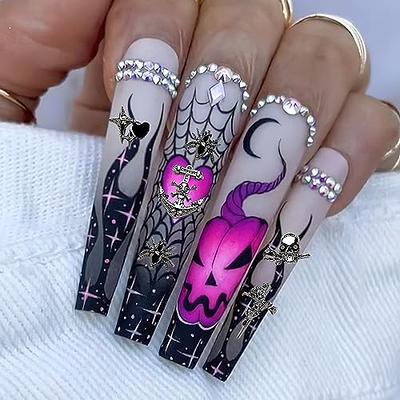 20pcs Alloy Skull Nail Charms Halloween Nail Charms for Acrylic Nails 3D  Metallic Star Spider Nail Rhinestones with Gems Goth Dark Snake Cross Nail  Jewelry for Women Girls Nail Supplies Decoration 