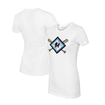 Toddler Atlanta Braves Tiny Turnip White Diamond Cross Bats T-Shirt