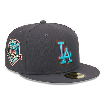 Men's New Era Black Los Angeles Dodgers Pastel Undervisor 59FIFTY Fitted Hat