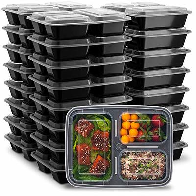 DAS TRUST 5 Pack 35.5oz Food Storage Containers 2 Compartments Glass Meal  Prep Containers with Lids for Adult Food Prep Containers with Divider  Reusable Lunch Bento Box Meal Prep Bowl - Yahoo Shopping