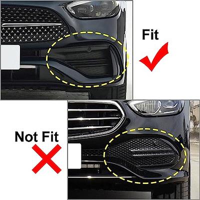 GZYF Car Spoiler Front Bumper Lip, Left + Right Canard Diffuser Spoiler  Canard ABS Plastic With Daytime Running Light For Benz C Class W206 C200  C300 C43 C63 AMG 2022-2023, Black - Yahoo Shopping