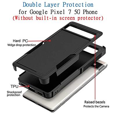 for Google Pixel 7a Case: Dual Layer Protective Heavy Duty Cell Phone Cover  Shockproof Rugged with Screen Protector - Military Protection Bumper Tough