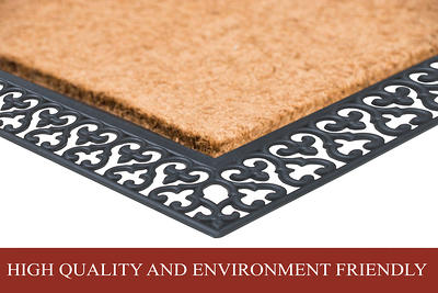 A1HC Rubber and Coir Heavy Duty, Doormat, 30 X 60 Black/Beige