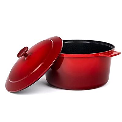 imarku Dutch Oven, 3.5 QT Cast Iron Dutch Oven Pot with Lid, Nonstick  Enameled Coating Dutch Oven for Sourdough Bread Baking, Heavy Duty Dutch  Ovens Suitable for Variety Stovetop, Red - Yahoo Shopping