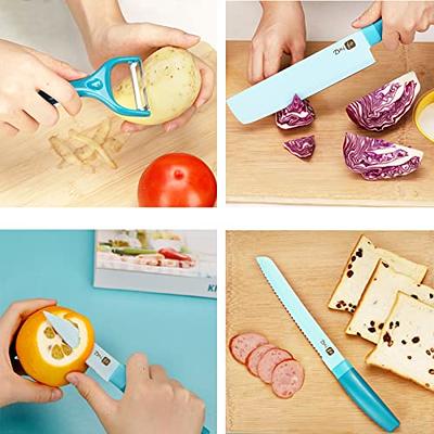 6pcs Stainless Steel Kitchen Knives Set Sharp Peeler Chef Slicer