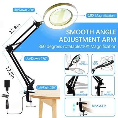 Brightech LightView Flex Magnifying Desk Lamp, 1.75X Light Magnifier,  Adjustable Magnifying Glass with Light for Crafts, Reading, Close Work -  Yahoo Shopping