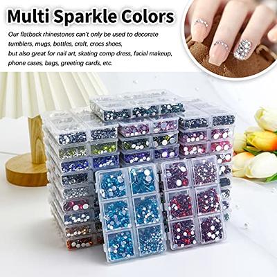  Jollin Glue Fix Crystal Flatback Rhinestones Glass Diamantes  Gems For Nail Art Crafts Decorations Clothes Shoes