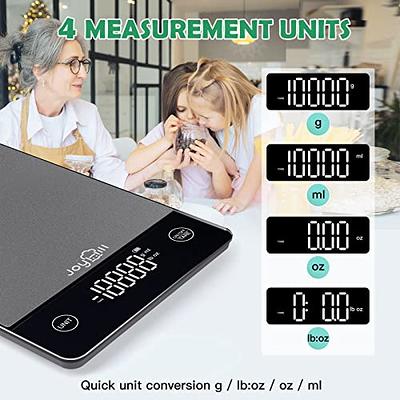  Digital Food Scale with Weight in Grams and Ounces - 22lb  Kitchen Digital Scale for Baking, Cooking, Weight Loss and More- Make  Perfect Recipes by Measuring and Weighing with This Electronic