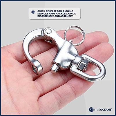 Five Oceans 2 3/4 Swivel Eye Snap Shackle Quick Release Bail Rigging for  Sailing Boat, 2-Pack 316 Marine-Grade Stainless Steel Clip Carabiner Hook -  FO443-M2 - Yahoo Shopping