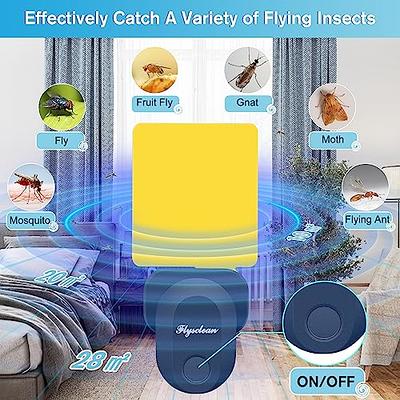 Fruit Fly Trap for Indoors,Effective Fruit Fly Killer Catcher Gnat Trap  with Yellow Sticky Pads,Odorless Reusable Fly Catcher Gnat Fruit Flies Trap