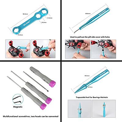 Forart 13 Pcs Fishing Reel Bearing Tool Kit Spool Bearing Pin Remover  Fishing Spool Remover Reel Bearing Remover Kit Aluminum Alloy Repair Kit  Bait Maintenance Tool - Yahoo Shopping