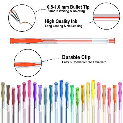 Aen Art Glitter Gel Pens, Colored Gel Markers Pen Set with 40% More Ink for  Adult Coloring Books, Drawing, Journaling and Doodling (30 Colors) :  : Office Products