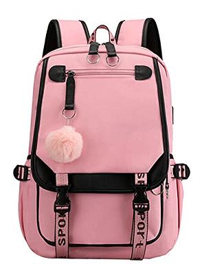 Laptop Backpacks 15.6 Inch School Bag College Backpack Anti Theft Travel  Daypack Large Bookbags for Teens Girls Women Students (Pink)