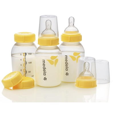 Medela Wide Base Bottle Nipple, Medium Flow, BPA Free Silicone, 87134, 3  Pack 