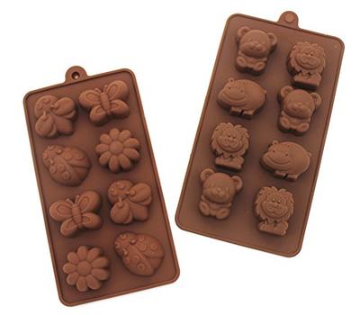 Set of 4 Non-stick Animal Silicone Chocolate Candy Molds BPA Free, Forest  Theme