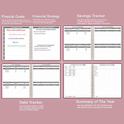 Budget Planner - 8 x 9.5 Monthly Budget Book with Expense Tracker Notebook,  2023-2024 Budgeting Book and Financial Planner to Control Your Money. Large  Size, PU Leather, Rose Red - Yahoo Shopping