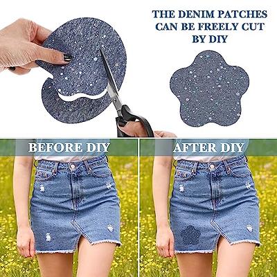 Amazon.com: 20 Pieces Jeans Denim Patches, Premium Quality Denim Iron-on Jean  Patches, 4 Shades of Blue Iron On Pants Patches for Holes Clothing Repair  Outside (4.3 x 2.9