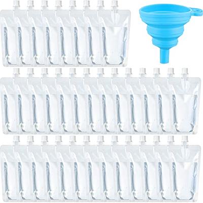  24 Pcs Plastic Flasks, 8 Oz Concealable and Reusable Drink  Pouches, Leak-Proof Food Grade Plastic for Travel : Home & Kitchen