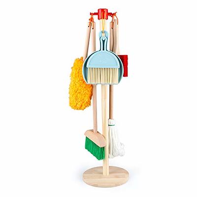 Kids Cleaning Set, Toddler Role Play Toys for Girls and Boys Age 3+,  Include Broom Mop Duster Dustpan Brushes Rag and Organizing Stand, Play  House