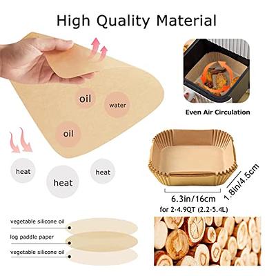 100pcs Air Fryer Paper Liners, 6.3in Parchment Paper, Air Fryer Disposable  Paper Liner For Microwave, Non-Stick Air Fryer Liners Round Free Of Bleach